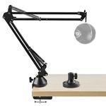 Geekria for Creators Microphone Arm Compatible with Blue Yeti, Yeti X, Yeti Pro, Snowball ICE, G Yeti GX, Mic Boom Arm with Table Flange Mount Adapter, Suspension Stand, Desk Mount Holder