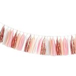 20pcs Rose Gold Party Garlands Rose Gold Peach powder Tassel Garland Party Tassel Garland Banner for Birthday Engagement Wedding Bridal/Baby Shower Gender Reveal Photo Shoot Vintage Party Decorations
