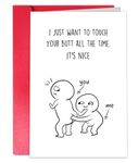 TQDaiker Funny Valentines Day Card for Boyfriend, Naughty Love Card from Girlfriend, Cute VDay Gift for Him Her BF GF Couple