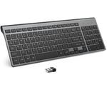 J JOYACCESS Wireless Keyboard,2.4G Slim and Compact Wireless Keyboard for PC, Mac,iMac，Desktop, Computer, Laptop, Smart TV，Windows XP/Vista/7/8/10 by J JOYACCESS -Black and Grey