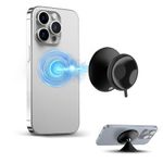 Magnetic Suction Cup Phone Mount,360 Degree Rotating Suction Mirror Phone Sticky Grip Stand for iPhone 16 15 14 13 12 Mag-Safe Case & All Phones,Mirror Shower Phone Holder for Selfies & Tiktok Videos