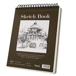 9" x 12" Sketch Book, Top Spiral Bound Sketch Pad Hardcover, 1 Pack 100-Sheets (68lb/100gsm),Acid Free Art Notebook Artistic Drawing Painting Writing Paper for Kids Adults Beginners Artists