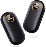 Rechargeable Hand Warmers 2 Pack, 8000mAh Electric Dual-Sided Heating with LED Display & Flashlight, 8 Heat Settings Up to 50℃, Reusable Hand Warmers for Raynauds, Hunting, Golf, Gifts for Women Men