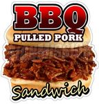 BBQ Pulled Pork Sandwich Concession Decal Restaurant