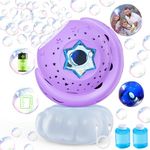 Kid Odyssey Bubble Machine, 650 ML Automatic LED Bubble Machine with 20000+ Bubbles Per Min, 72 Holes Rechargeable Bubble Blower Maker Toys for Kids Ages 3+ Party Wedding Birthday, Purple