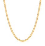 Barzel 18K Gold Plated Mariner Chain Necklace for Women, Flat Marina 18K Gold Plated Necklace, 18 Inches, Brass, No Gemstone