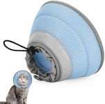 IDOGCHEW Cat Cone Collar Recovery Cone of Shame Adjustable Soft for Cats Small Dogs Pet After Surgery, Lightweight Elizabethan Cones for Cats Kittens Puppies Protective Comfortable M 8.5-12inches