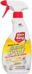 White King Bleach Cleaner Spray and Wipe Lemon 500ml, Clear, 13370A