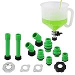 SWANLAKE No-Spill Coolant Funnel Kit,Spill Proof Radiator Funnel Bleeder with Adapters.Universal Fitment15Pcs.