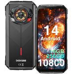 DOOGEE S Punk Rugged Smartphone Android 14, 16GB+256GB/1TB, 10800mAh 33W Charging, 126dB Super Speaker, 50MP+16MP, 6.58" FHD+ 90Hz,IP68 Waterproof/LED Light/4G Dual SIM/NFC/OTG/Face/Fingerprint Unlock