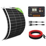 ECO-WORTHY 260W 12V Flexible Solar Panel Kit: 2pcs 130 Watts Solar Panel + 30A LCD Display PWM Charge Controller for RV Boat Cabin Motorhome Caravan Camper Trailer