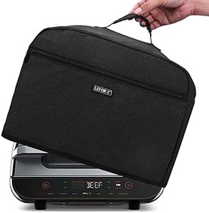 LEFOR·Z Dust Cover Compatible with Ninja FG551/DG551 Foodi Smart XL Grill and Accessories,Water Resistant Air Fryer Cover with 6 Storage Pockets,Black