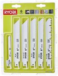 Ryobi RAK06RB Reciprocating Saw Blade Set, 6 Piece,White