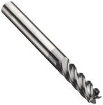 Niagara Cutter N68646 Carbide Corner Radius End Mill, Inch, AlCrN Finish, Roughing and Finishing Cut, 5 Flutes, 2.5" Overall Length, 0.250" Cutting Diameter, 0.250" Shank Diameter, 0.045" Corner Radius