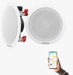 Powerlink 60W (30W) Each Bluetooth 5.3 TWS Ceiling Speakers – Wireless Stereo Sound System for Home, Office & Showroom – (Pack of 2) with TWS Technology.