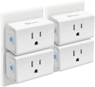 Kasa Smart Plug Mini 15A, Smart Home Wi-Fi Outlet Works with Alexa, Google Home & IFTTT, No Hub Required, UL Certified, 2.4G WiFi Only, 4-Pack(EP10P4) , White