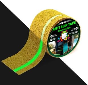 Popstone Waterproof Anti-Slip Traction Tape, Glow-in-the-Dark | 4" x16.5 FT | Heavy-Duty EPDM Rubber, Strong Grip & Resilient Foot Contact | Indoor & Outdoor Solution for Pool, Bath, Ramps, Stairs