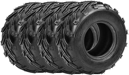 Set of 4 Hakuba ATV/UTV All Terrain Tire 16x8-7, 6-PLY, 16x8x7, 16 8 7, 6PR/TL (Tubeless)