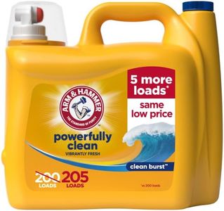ARM & HAMMER Liquid Laundry Detergent, Powerfully Clean, Clean Burst Scent, More Loads, 205 Loads, 205 Fl Oz