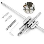 Alloy Circle Cutter, 30-300 MM Adjustable Circle Hole Cutter Hole Saw Drill Bit Alloy Steel Universal Circle Cutter Drill Bit for Woodworking Plastic Plasterboard