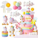 JeVenis Luxury Magical Unicorn Cake Decoration Unicorn Birthday Decoration Rainbow Cake Topper Unicorn Party Favors Rainbow Birthday Decoration Birthday Cake Decoration for Girl