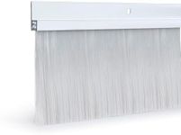 TMH Door Brush Sweep - Door Sweep for Bottom of Door, 36" Door Sweeps for Exterior Doors – Commercial Door Sweep for Superior Protection - 3" Long Bristles - Aluminum/Silver