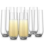 KooK Stemless Glass Champagne Flute