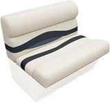 Wise BM1144-986 Premier Series Pontoon 36" Bench Seat Cushion Set, Platinum/Spectra Navy/Cobalt