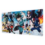 Grupo Erik My Hero Academia XXL Mouse Mat - Desk Pad - 31.5" x 13.78" Non-Slip Rubber Base Mouse Pad, Gaming Mouse Pad, Keyboard Mouse Mat - My Hero Academia Manga