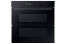 Samsung Series 5 Dual Cook Flex Smart Oven with Pyrolytic Cleaning & Air Fry, Colour: Clean Black, NV7B5750TAK