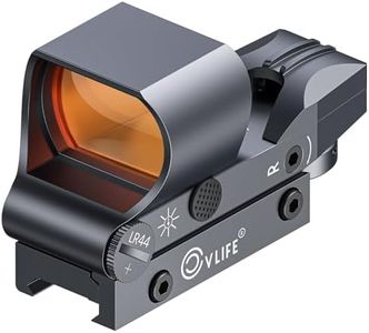 CVLIFE Reflex Sight, 1x28x40mm Red Dot Sight, 4 Adjustable Reticles Sight for 20mm Picatinny Rail, Red Dot Optics, Absolute Co-Witness Silver