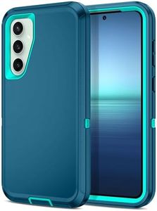 I-HONVA for Samsung Galaxy S23 FE 5G Case Shockproof Dust/Drop Proof 3-Layer Full Body Protection [Without Screen Protector] Rugged Heavy Duty Cover Case for Galaxy S23 FE 5G,Turquoise