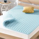 Best Price Mattress 1.5 Inch Egg Crate Memory Foam Mattress Topper with Cooling Gel Infusion, CertiPUR-US Certified, King