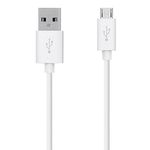 ShopsYes Charging & Data Usb Cable For Samsung Galaxy A10 Usb Cable | Micro Usb Data Cable | Quick Fast Charging Cable | Charger Cable | Android V8 Cable (3.1 Amp, 1 Meter, White)