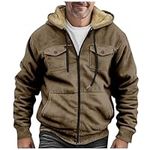 Mens Flannel Jacket Coats for Men Black Jacket Mens Trench Coat Sweatpants Y2k Jacket Heated Jacket Men's Down Jackets & Coats Puffer Jacket Men Plus Size Sweater（2-Khaki,4X-Large）