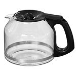 12-Cup Replacement Coffee Carafe Compatible with Mr. Coffee Coffee Maker Pot, Replace Part# PLD12 PLD12-RB PLD12-NP Series, Black Handle