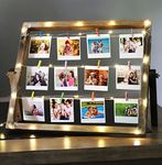 Instant Photo Frame for Desk - Holds Photos or Polaroid Film by Fujifilm Kodak Instax Mini - Photo Frames Multiple Pictures with Pegs, Multi Photo Frame, Personalised Photo Frame (Large, 35x42cm)