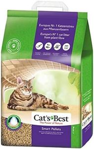 Cat's Best Smart Pellets Litière pour Chat 100% Végétale Litière agglomérante Innovante pour Chat en Fibres de Bois Actives Antiadhésives - Arrête Le Démoulage 10kg/20L