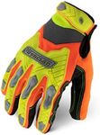 Ironclad Impact Hi-Viz Glove, Large, Green/Black