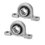 2 PCS Bearings Block Zinc Alloy Pillow Block Bearings Load Resistance Pillow Block Insert Bearing High Speed Ball Bearing Pillow Block Low Noise Bearing Pillow Block P004 (Inner Diameter: 20mm)