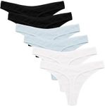 Avidlove Womens Cotton Thongs Breathable Invisible No Show Seamless G-String Thong Low Wasit Underwear