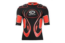 Optimum Junior Inferno Rugby Protective Top Shoulder Pads, Black/Red, Small Boys (XXS)