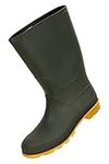 Mountain Warehouse Plain Kids Wellies - Waterproof, Soft Jersey Lined Wellington Boots with Gripped Sole for Boys & Girls - For Spring Summer, Rain, School, Outdoors Khaki Kids Shoe Size 4 UK