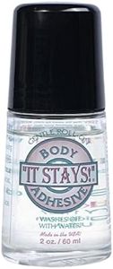 ABSOLUTE SUPPORT It Stays! Butt Glue for Dancers Roll On - Body Adhesive Glue Applicator for Wigs, Socks, Stockings, Leotards, Bras, Costumes and Clothing - Made in USA - 2 fl oz Clear