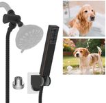Hibbent All Metal Dog Sprayer Attachment Set, Stainless Steel Pet Shower Sprayer for Dog Washing and Bathing, 4 Sprays Handheld with Pause Mode, Brass Shower Diverter, 119" Hose, Oil-rubbed Bronze