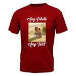 PB TECH Personalised T-Shirt - Unisex Stag T-Shirt Hen - Customised Image/Picture/Photo/Text/Create Your Own Custom Personalised T-Shirt (as8, Alpha, x_l, Regular, Regular, Red)