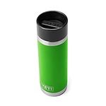 YETI Rambler 18 oz Bottle, Stainless Steel, Vacuum Insulated, with Hot Shot Cap, Canopy Green