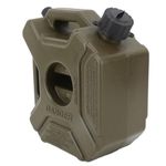 Headerbs Oil Petrol Storage Cans, ABS 3L 0.75 Gallons Gas Can Fuel Tank Emergency Backup Tank Green Emergency Backup Tank for Most Car Motorcycle UTV ATV Off Road Vehicle (with Bracket)
