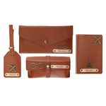 AICA Personalized Name & Charm Leather Wallet Womens Combo Giftset (TanBrown)| Birthday Anniversary Wedding Gifts for Mother Mom Sister Friend | Mothers Day Gifts for Mom