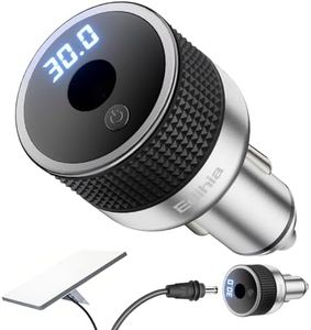 Starlink Mini 30V Car Power Adapter with Digital Voltage Display, DC-DC Boost Converter 12V/24V to Stable 30V, Soft Start On/Off, 60W All-Metal Cigarette Lighter Adapter for RV, Truck, Boat(Grey)
